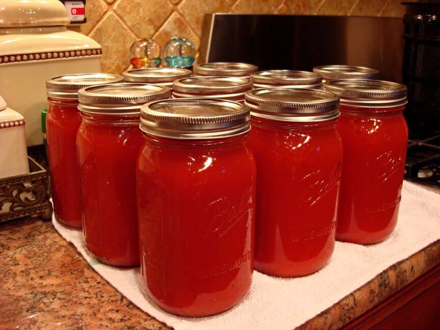 Canning tomato juice