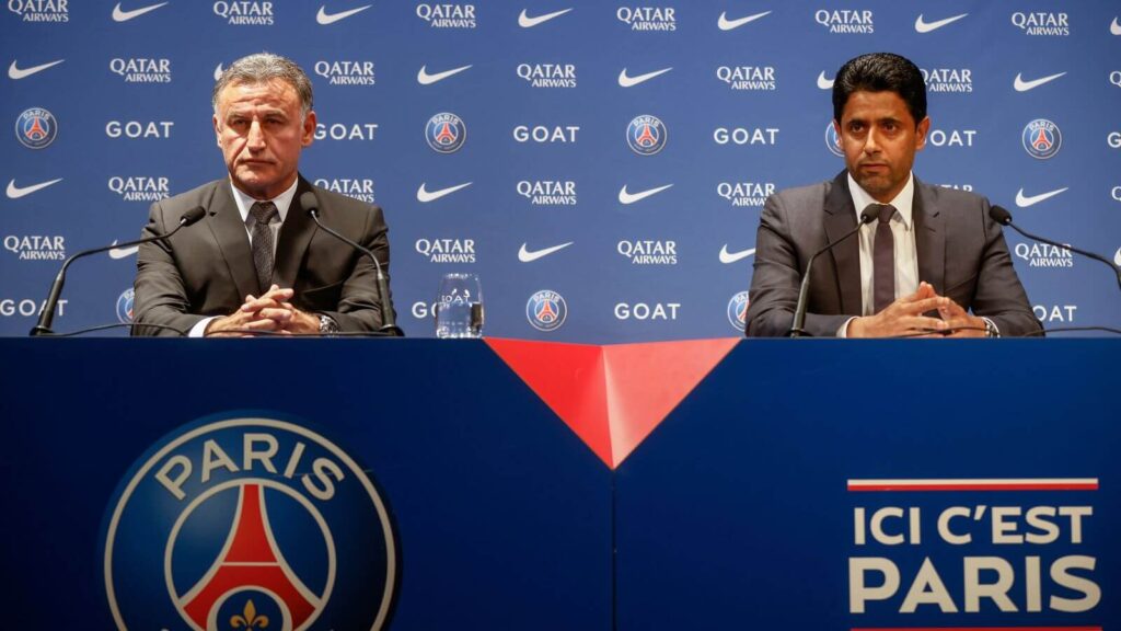 PSG president Nasser al-Khelaifi and Galtier (1)