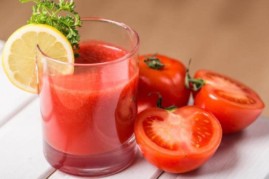 drinking Tomato juice