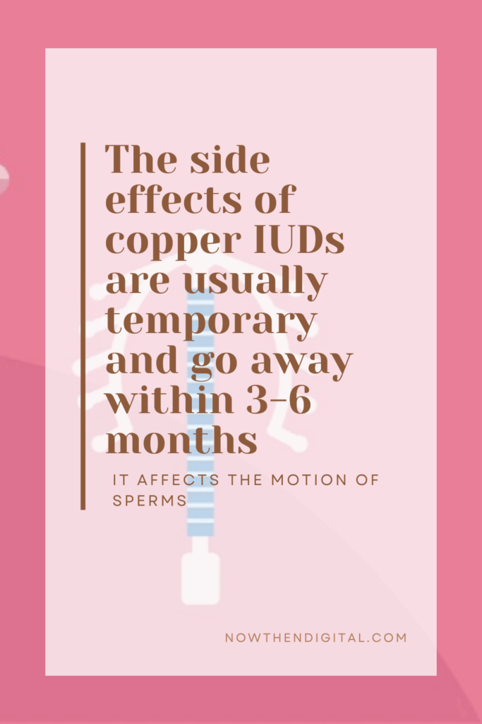 side effects of copper IUD removal