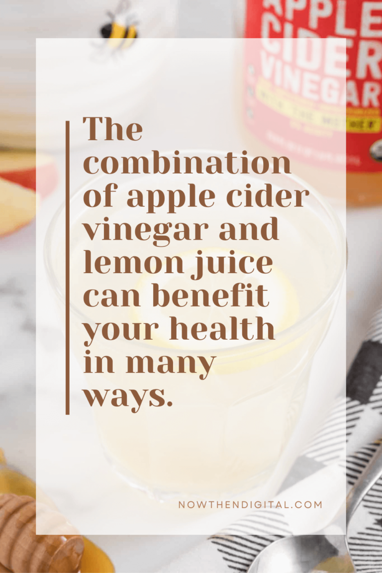 Apple Cider Vinegar and Lemon Juice How Much to Use? Now Then Digital