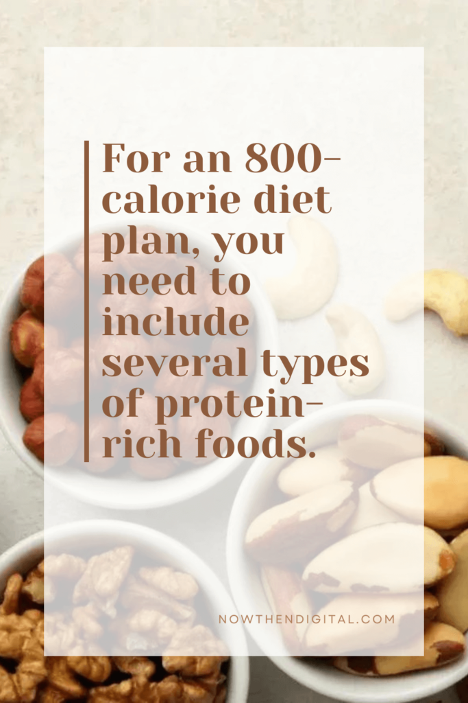 nuts in 800 calorie diet plan