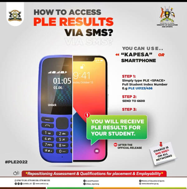 SMS code for P7 results released by Uneb