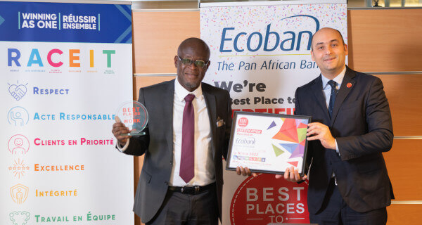 ecobank wins best place work africa