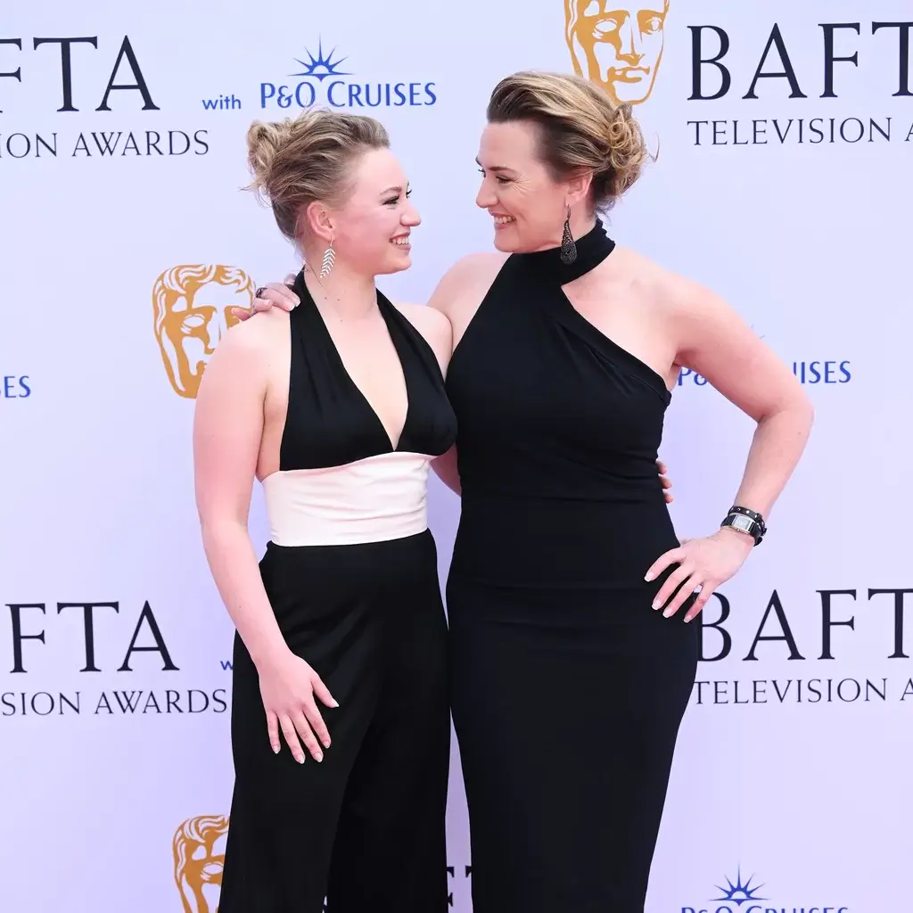 mia threapleton with Kate winslet at 2023 BAFTA