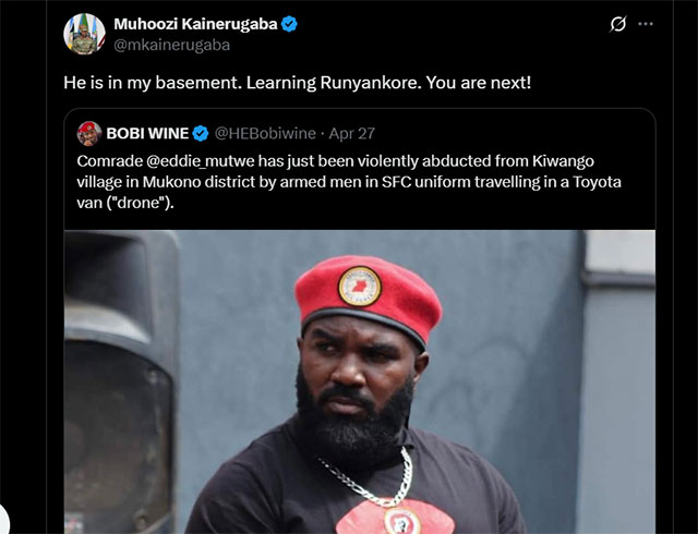 The Chief of Defence Forces, Gen Muhoozi Kainerugaba