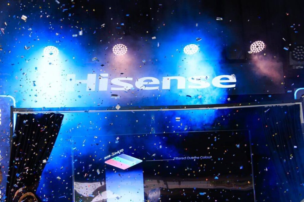Hisense donates TVs to Ugandan schools as it unveils giant 116-inch screen.